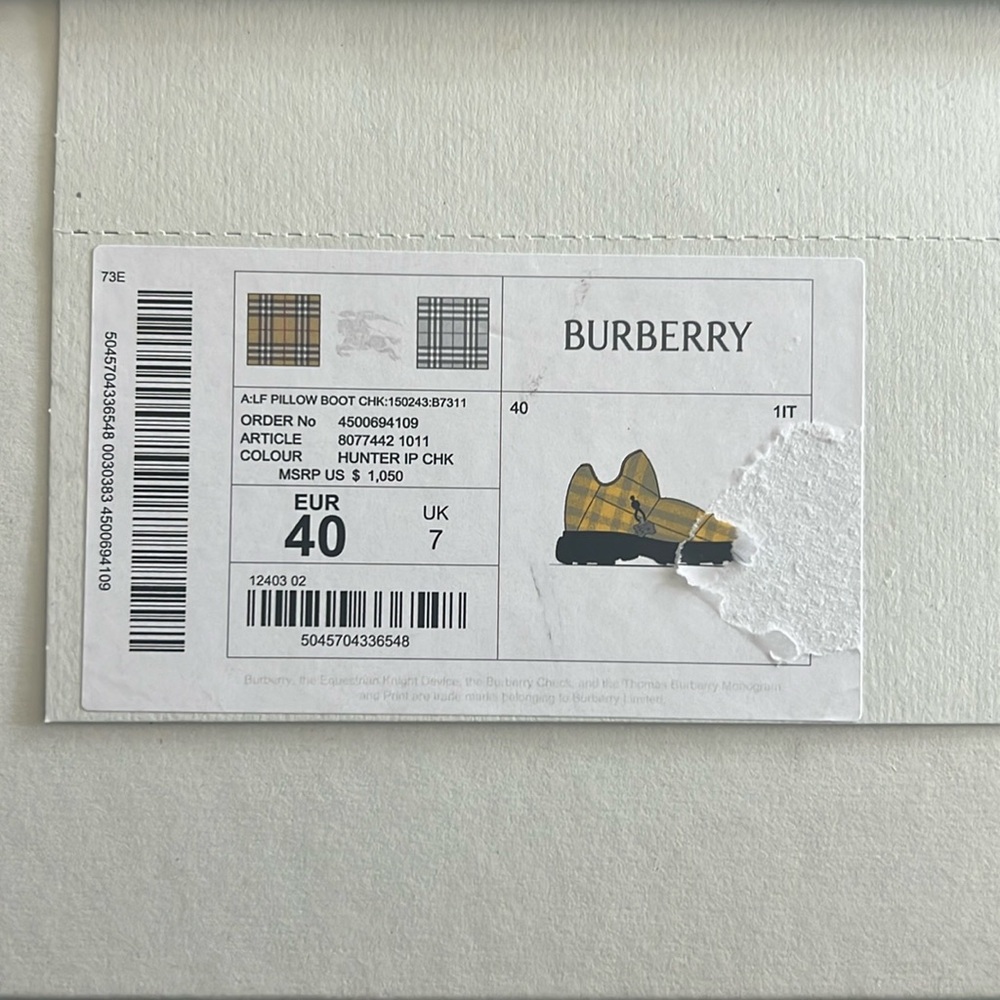 Burberry Check Pillow Padded Snow Boots, Size 40, NEW in Box with DustBag - Picture 13 of 15